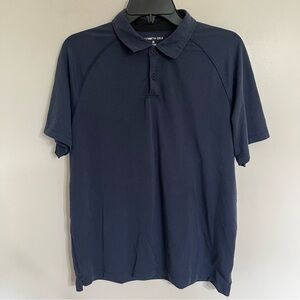 Men’s Kenneth Cole Active Short Sleeve Polo Shirt Size Medium Navy Blue